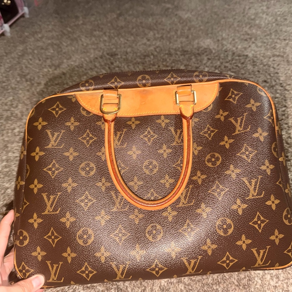 Louis Vuitton Classic Monogram Satchel in Brown and Tan